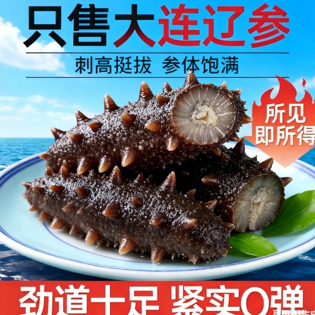 正宗大连辽参即食海参源头工厂发货蒸制深海大连海参独立真空包装