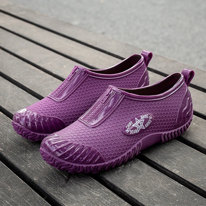 时尚雨鞋女款成人外穿韩版防滑防水雨靴短筒低帮春秋浅口工作胶鞋