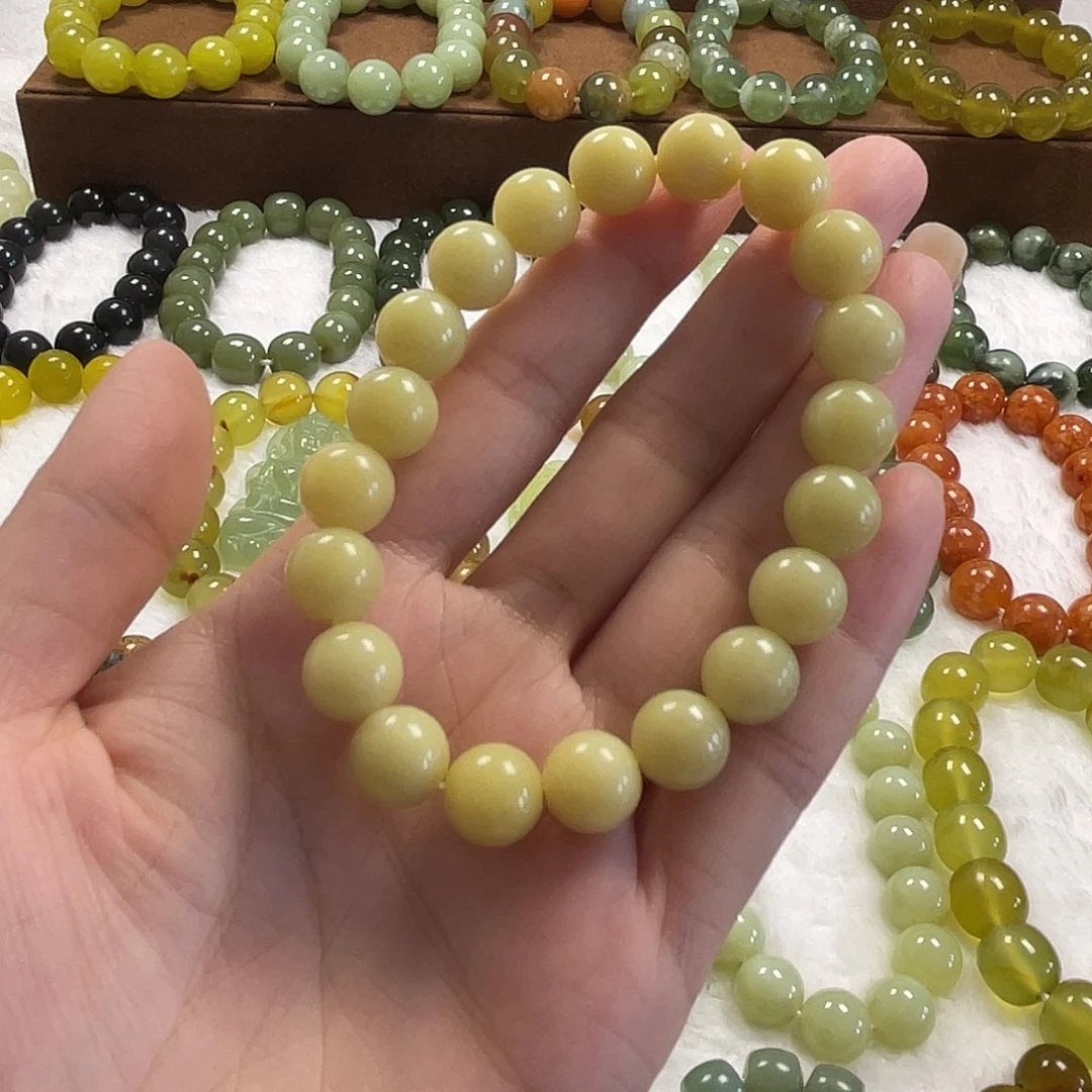未镶嵌蛇纹石玉手链