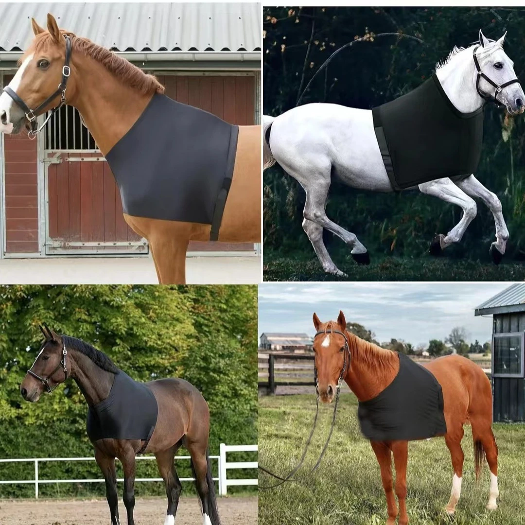 加厚马术用品 马背心马护肩高弹力氨纶布马衣内衬透气防摩擦伤