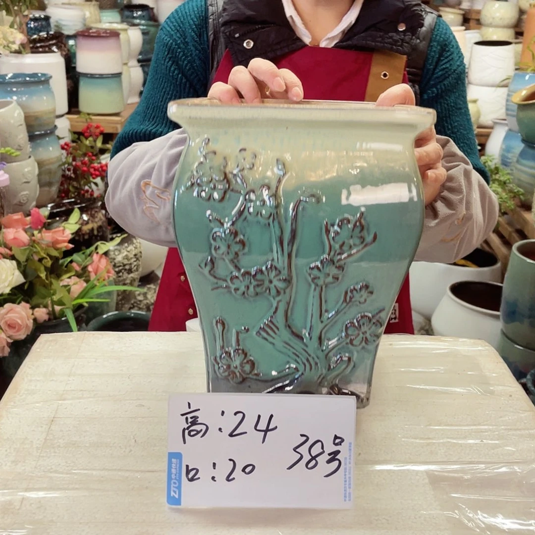 紫砂花盆高度24口径20