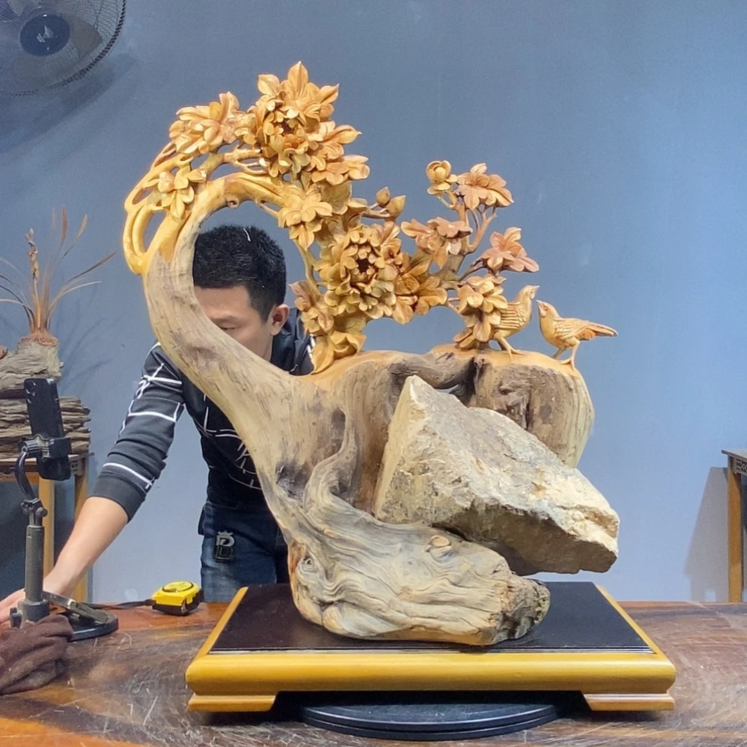 柏木木雕工艺品摆件