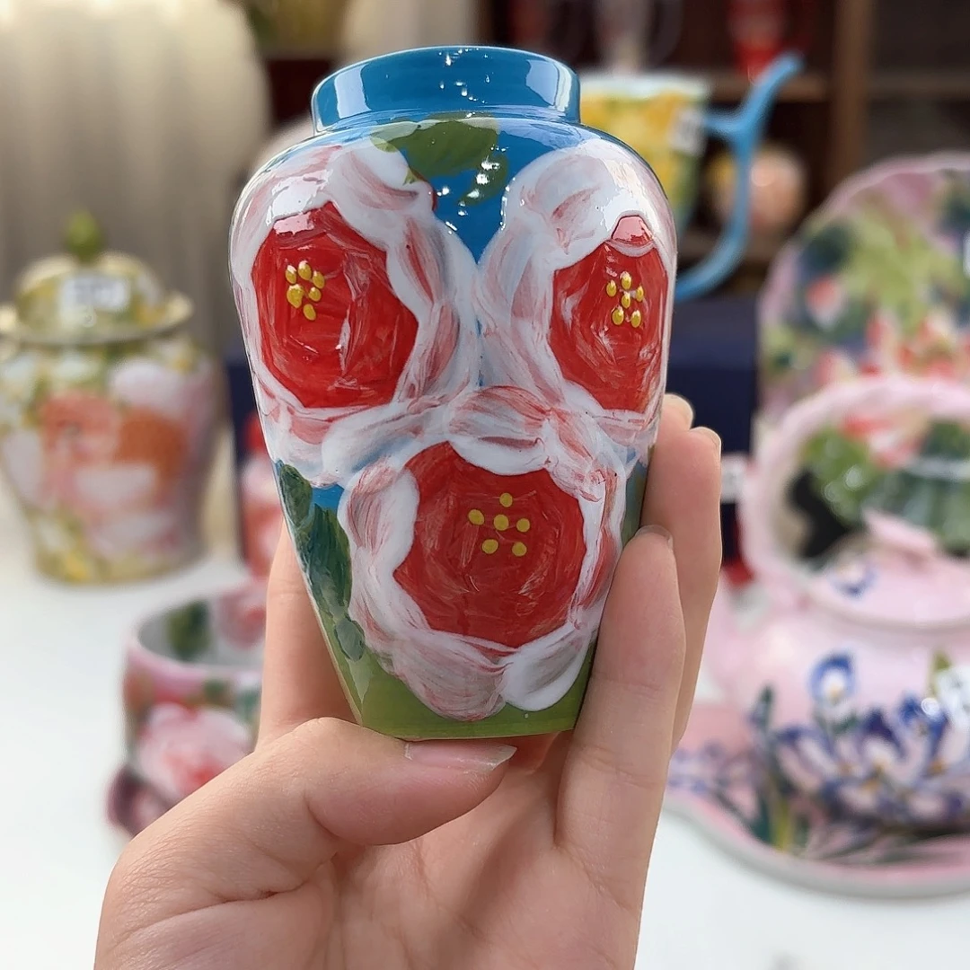 景德镇手绘高温釉下彩陶瓷茶具