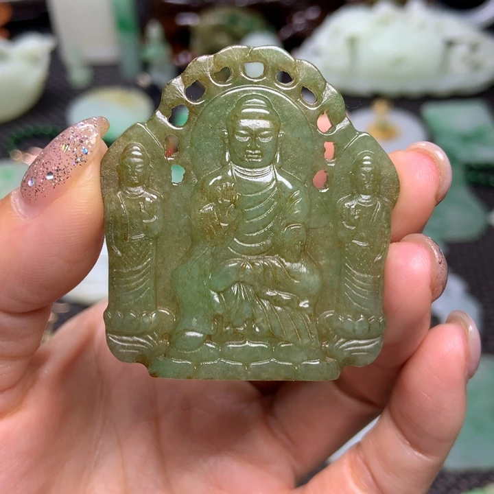 未镶嵌挂件翡翠清