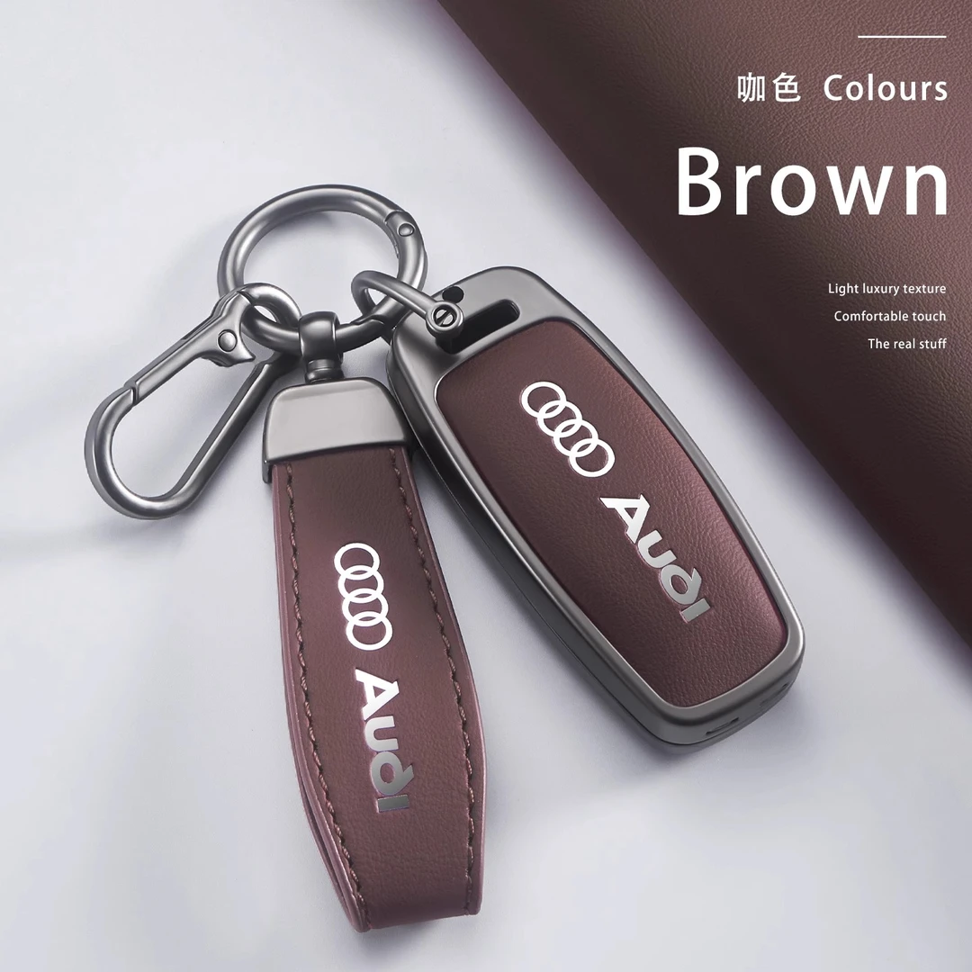 25款奥迪a6l钥匙套24款q4etron男q7专用a3车q3 a8 a4l壳q5l扣a7包