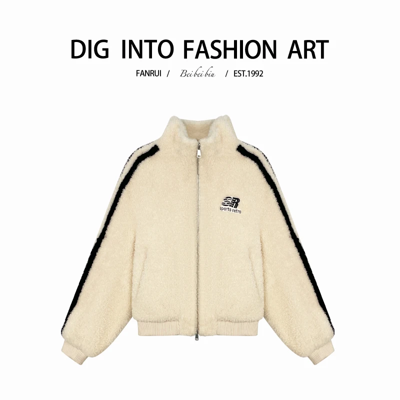 FANRUI/泛芮「剑桥书籍 」羊毛立领绒感轻奢时尚鹅绒外套B13958