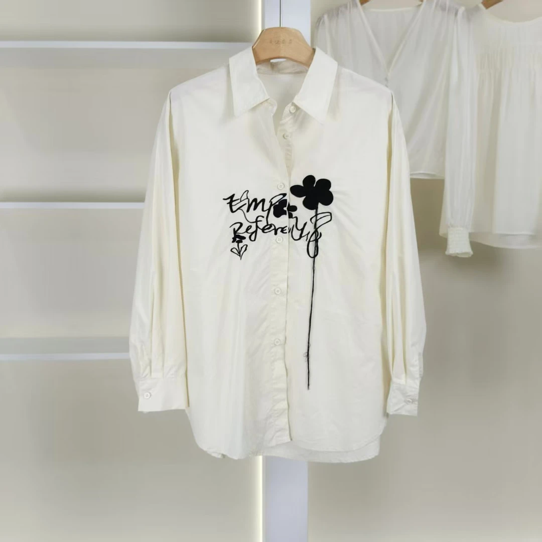 麦迪尚品【夕Y】50909536 含棉印花宽松衬衫春秋女装专柜撤柜