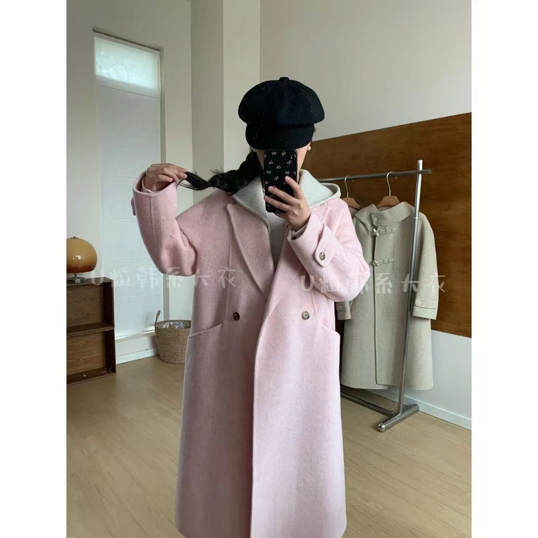 新款钜惠【安东尼假日】高货品牌订单款双面羊绒大衣保暖秋冬时尚