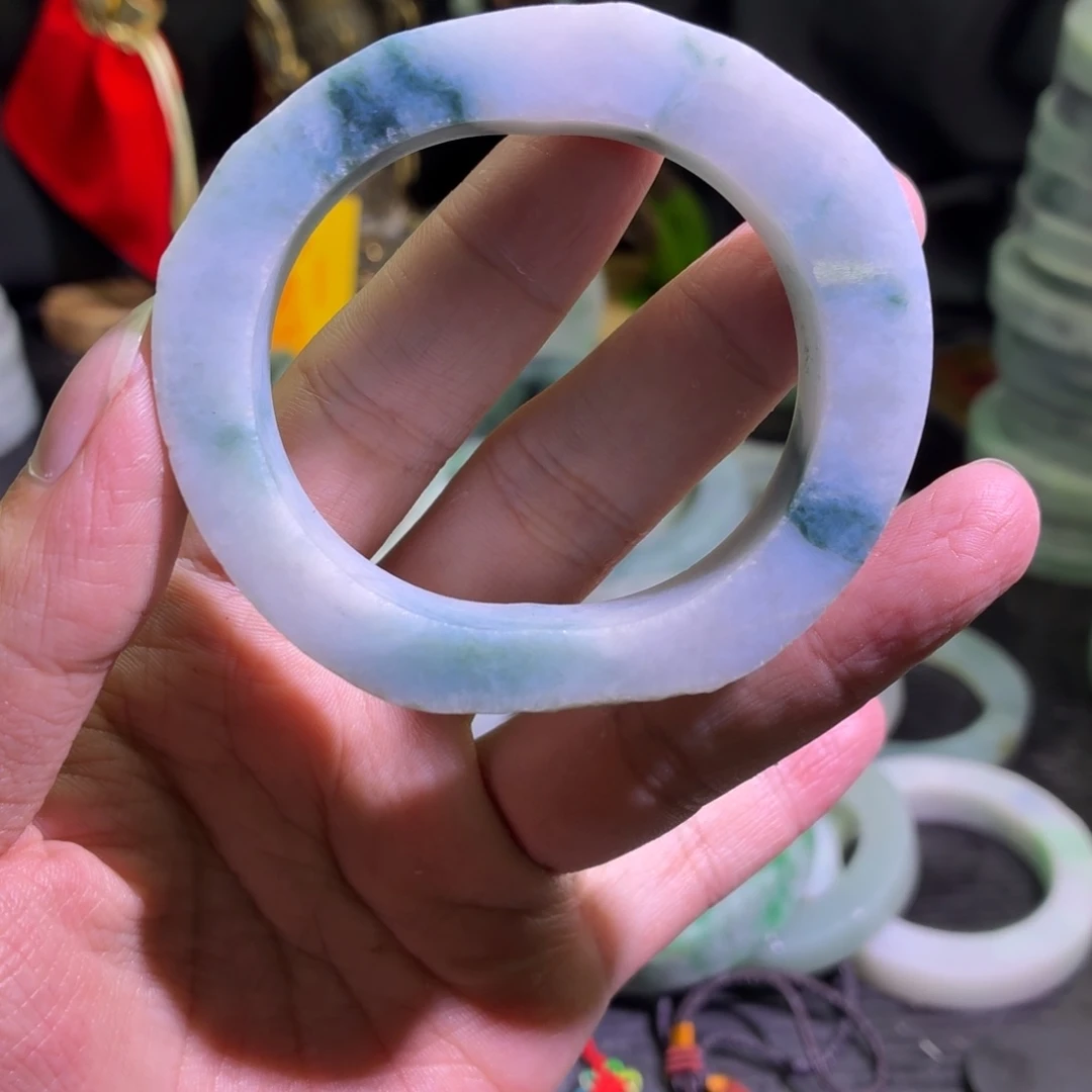 定制翡翠未镶嵌天然翡翠A货毛胚手镯定制