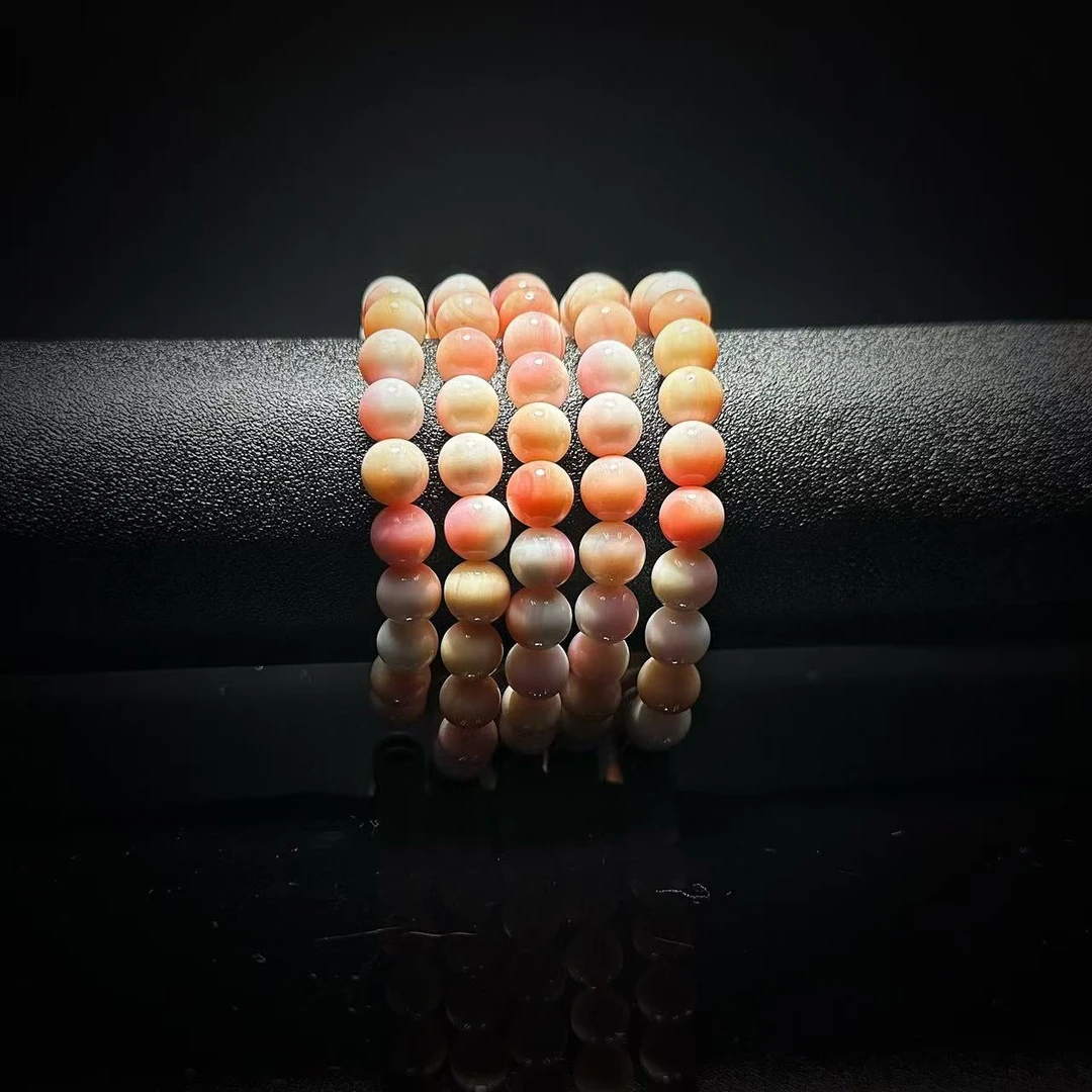 合金琉璃手链 【缪老师严选】SJ0828 粉色圆珠手链 多样性发其一