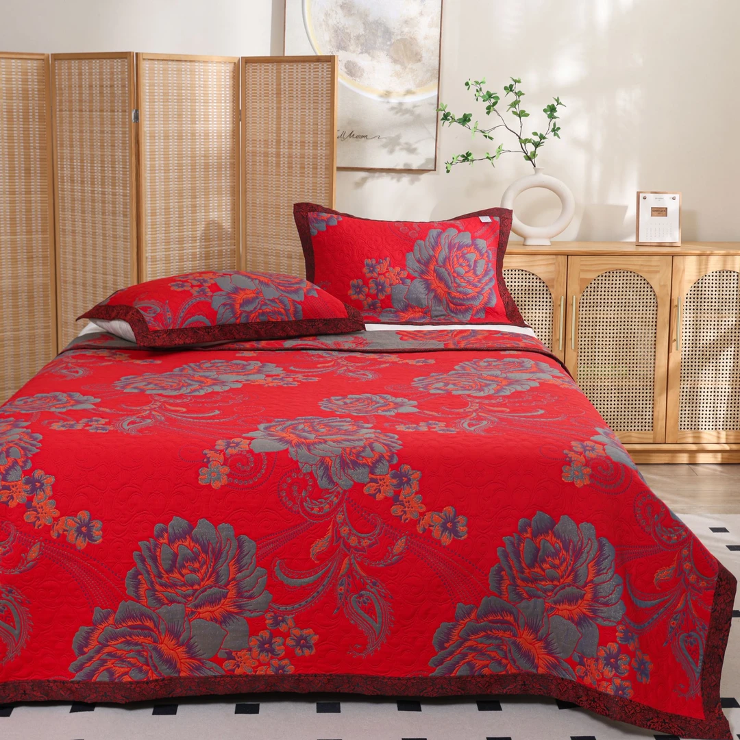 H【国色牡丹】230*250CM轻奢高端高定金离子虫草雪莲助眠毯