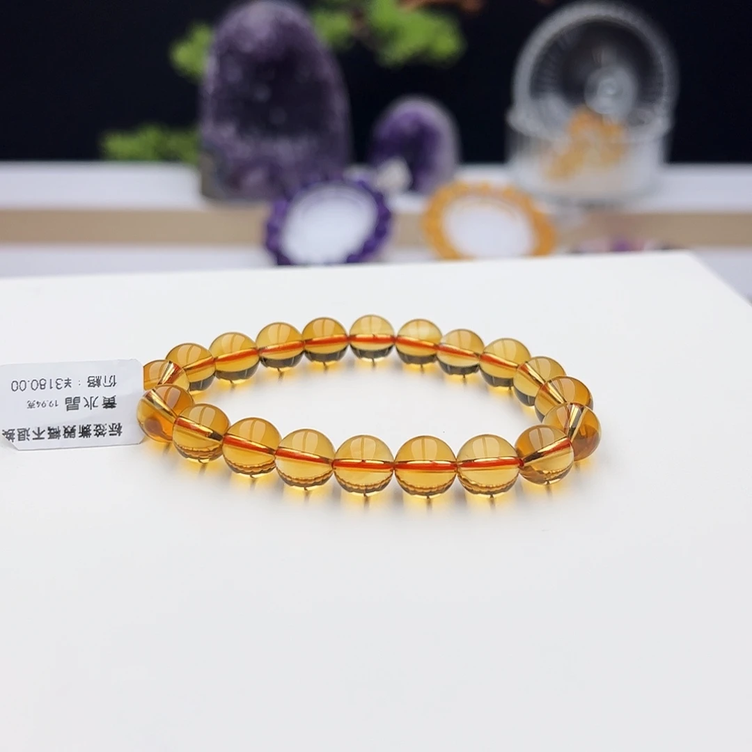 水晶手链未镶嵌笋****版黄水晶24.85