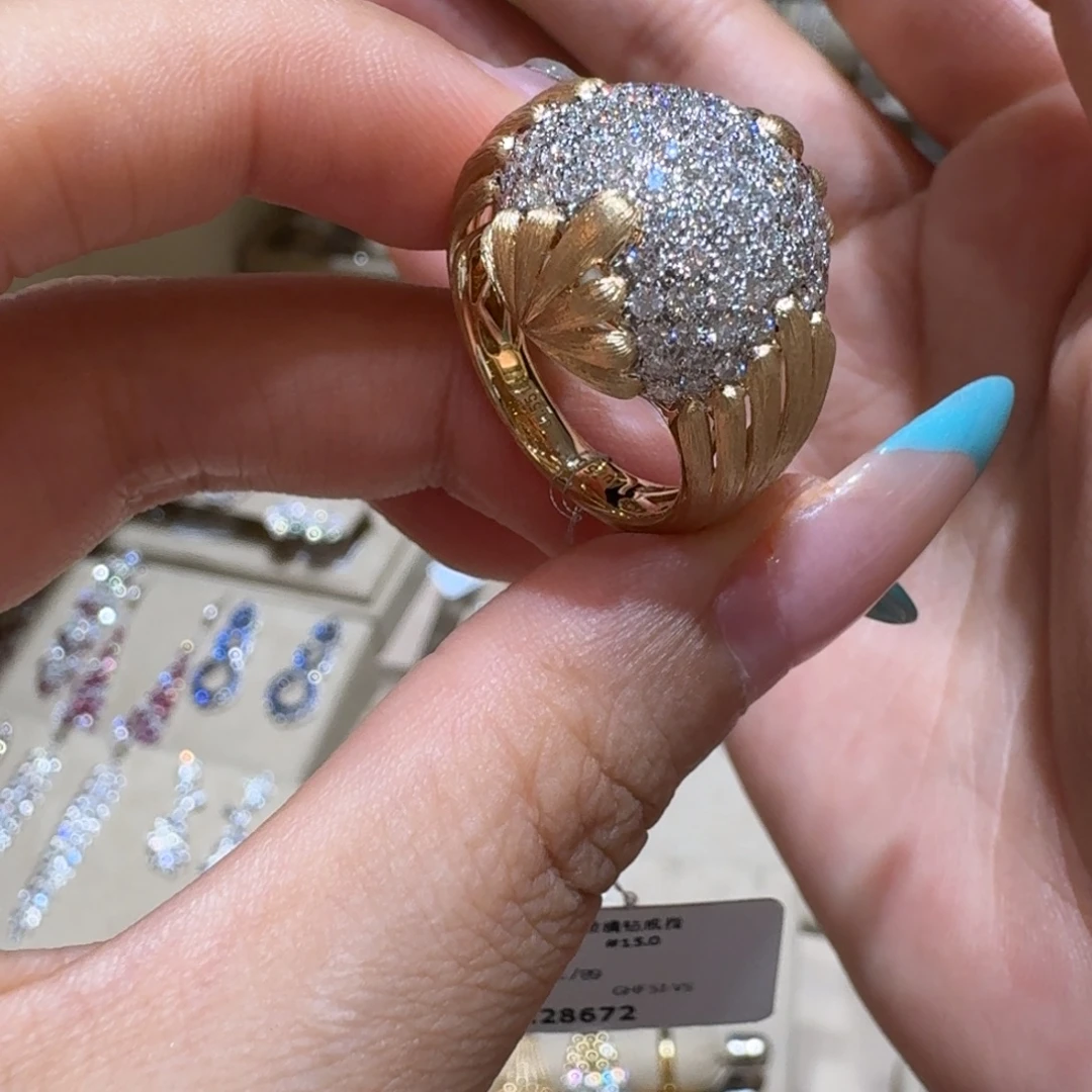 钻石戒指/指环18K金镶嵌