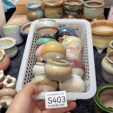 紫砂花盆微瑕403口径3厘米左右