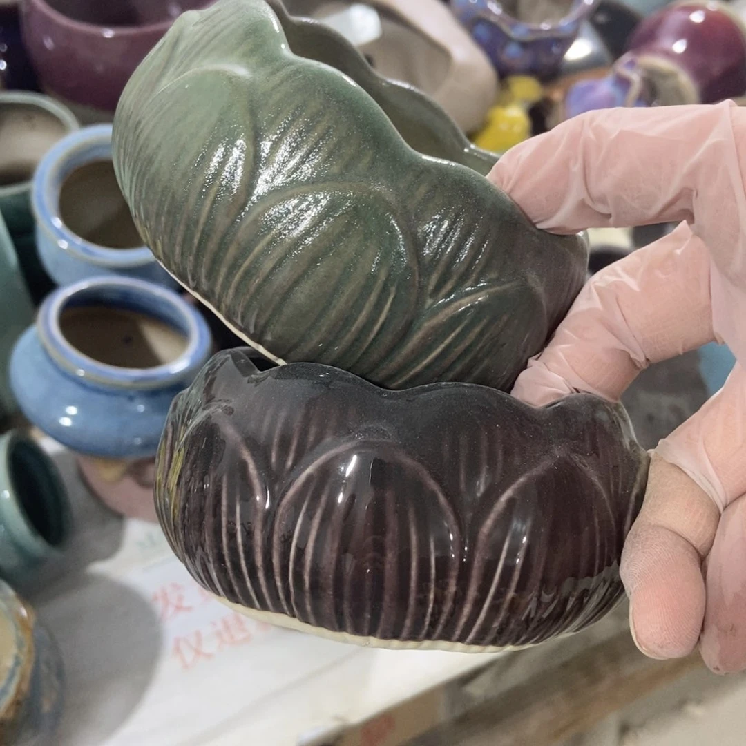 红陶高温陶瓷花盆