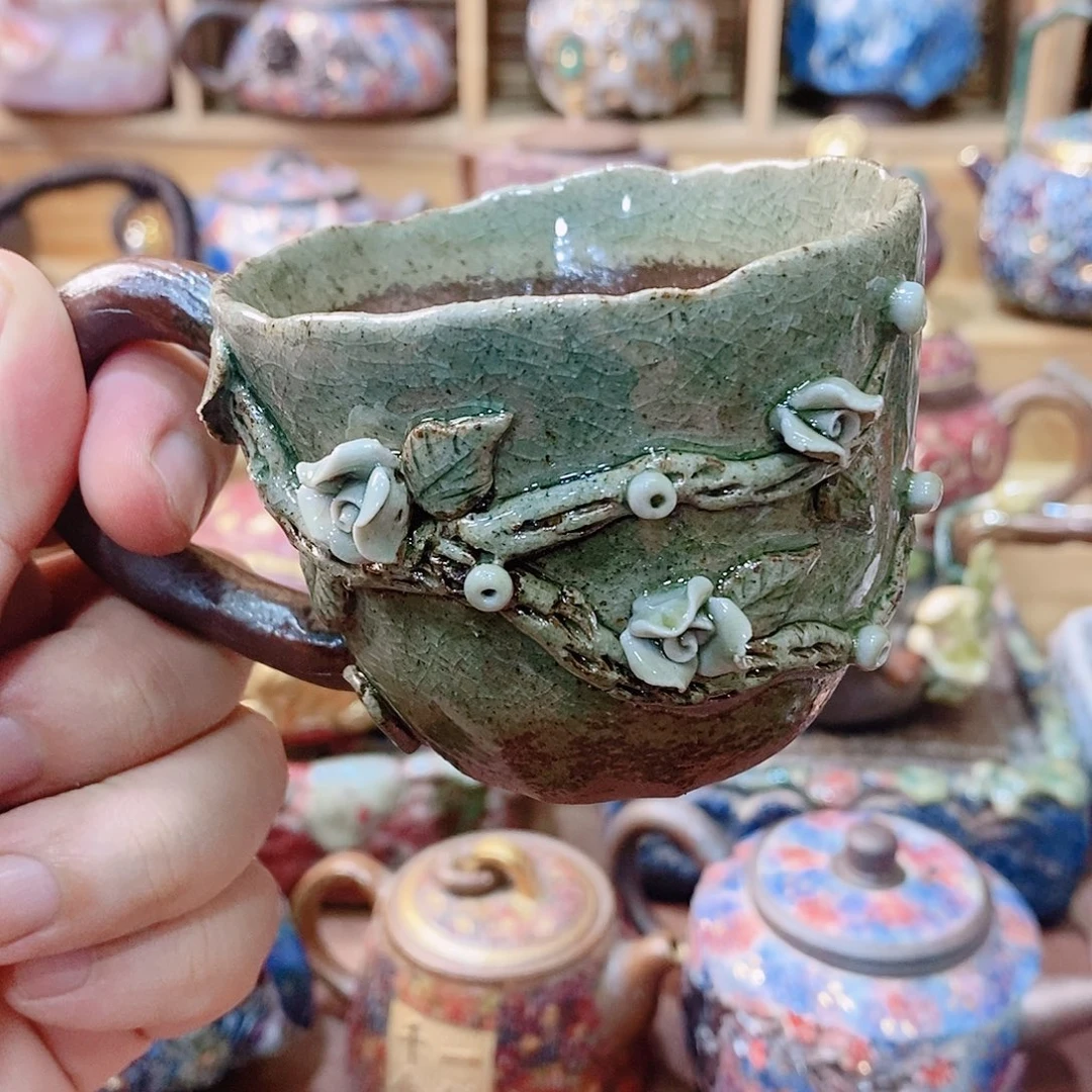 粗陶志野柴烧茶器