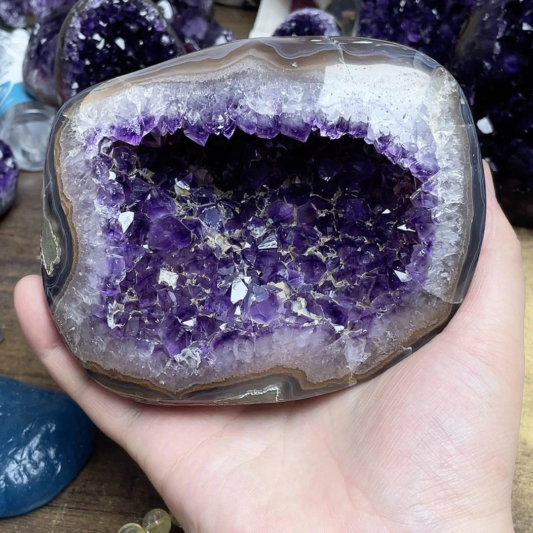 未镶嵌紫晶大型摆件（非配饰）J*