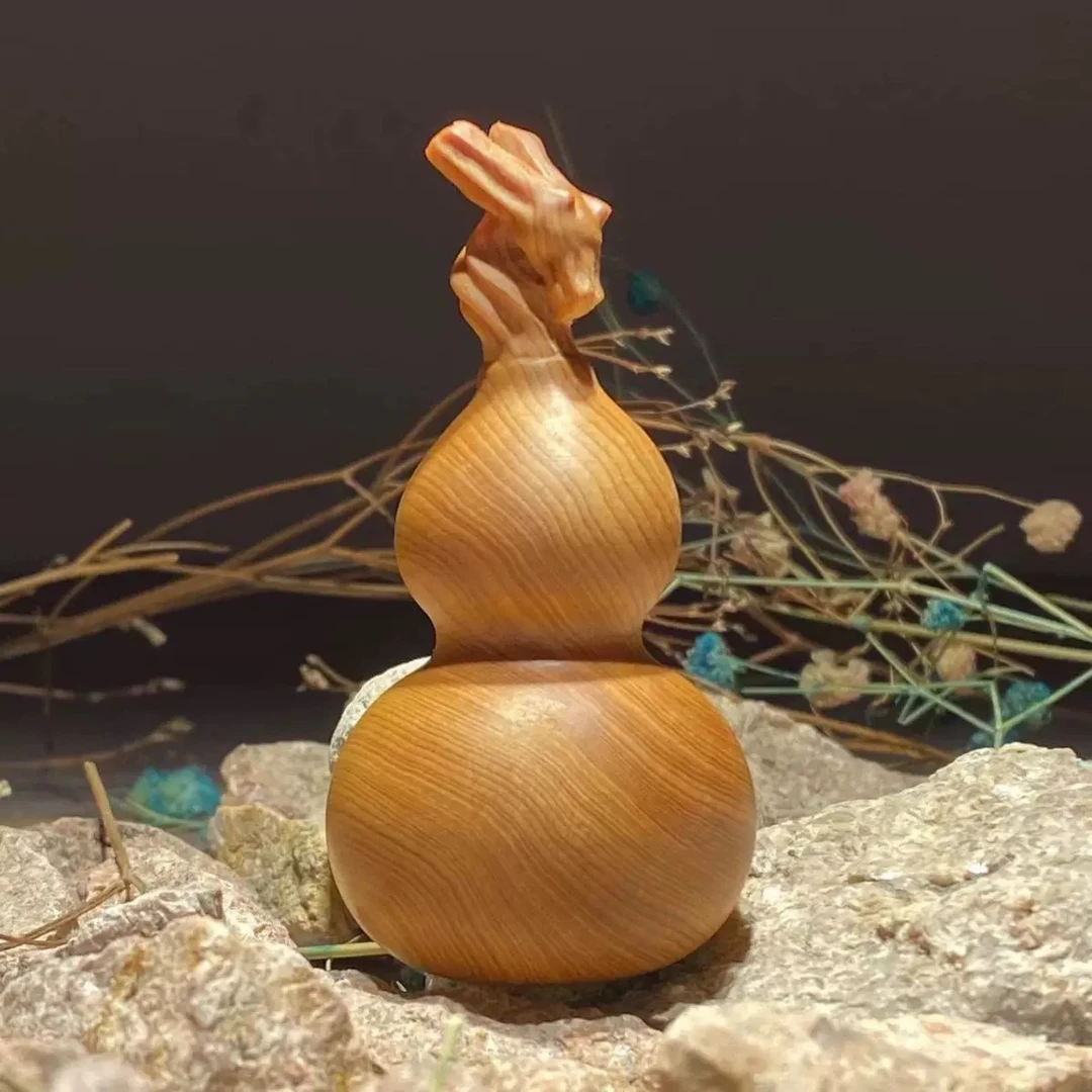 崖柏龙头葫芦6公分文玩随身盘玩工艺品