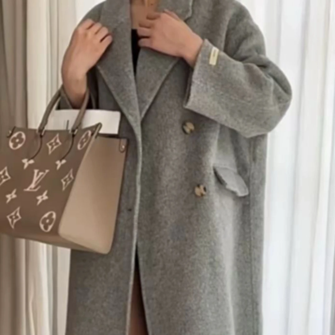 （品牌单清仓）加厚羊毛大衣长毛显瘦气质中长款加厚ins百搭韩版
