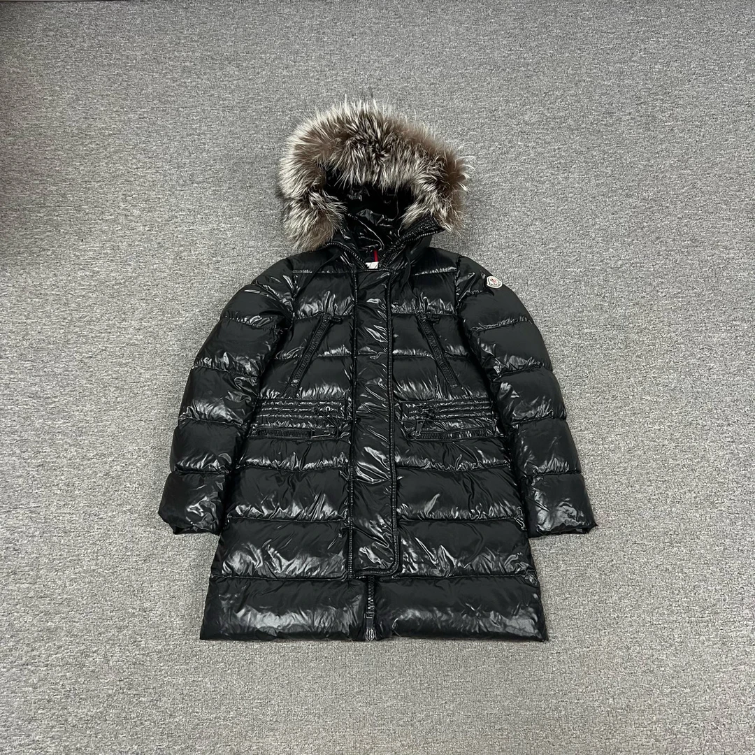 99新 MONCLER Moncler 蒙口Aphrotiti长款 毛领 羽绒服 99新 00码