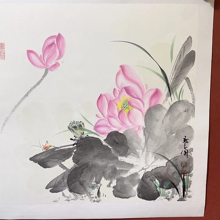 国画听兰老师花鸟