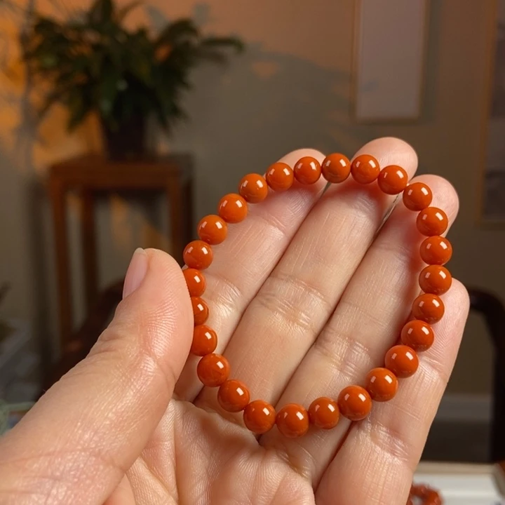 南红玛瑙手链未镶嵌南红6+