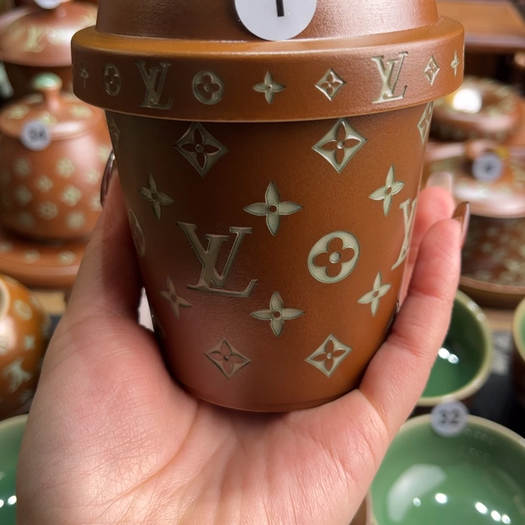 躺***⁵草木灰老花咖啡杯