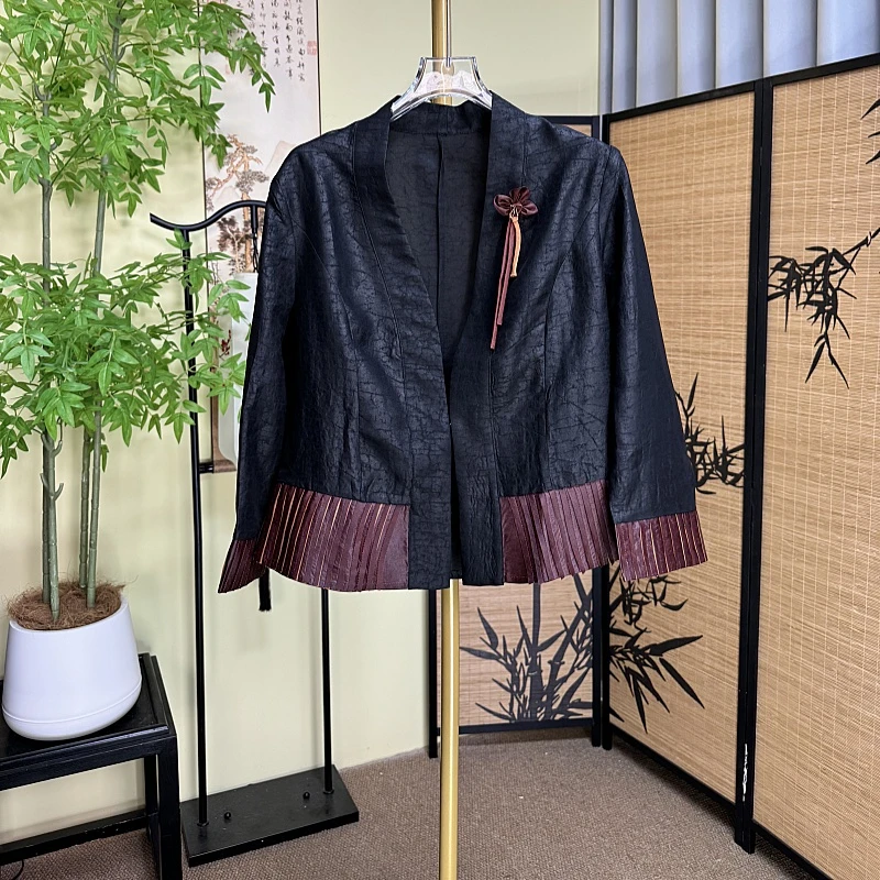 香云纱重磅外套时尚百搭休闲复古设计师高定版气质国风