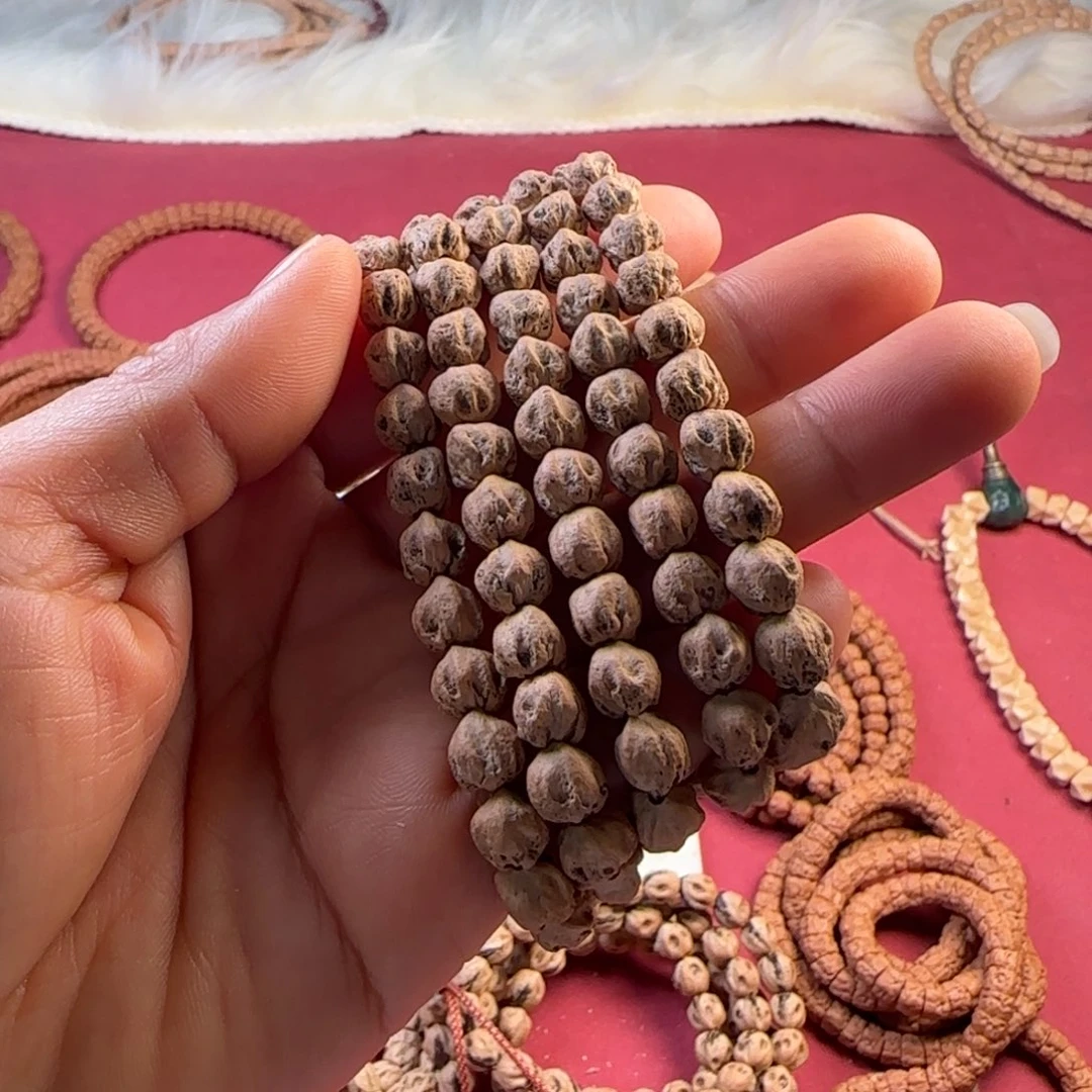 柏香籽/百香籽把件莲花鬼