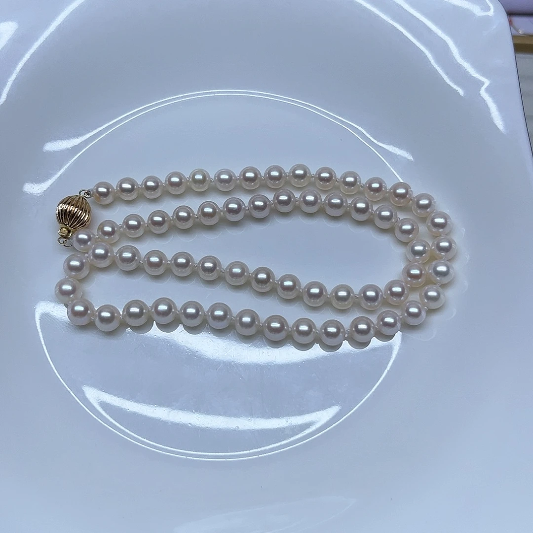 淡水珍珠14K金镶嵌颈饰