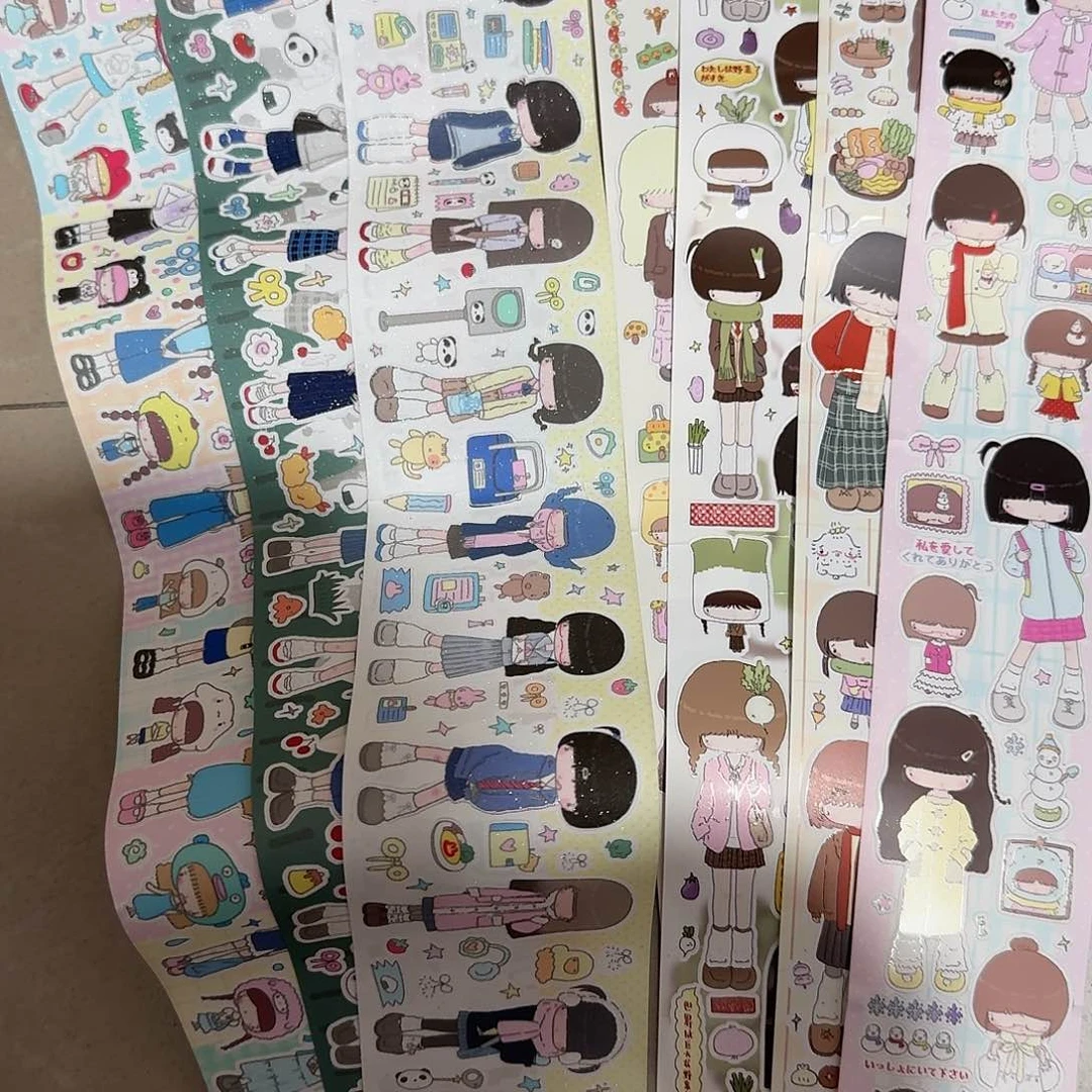 胶带分装可爱女孩瑕疵7条