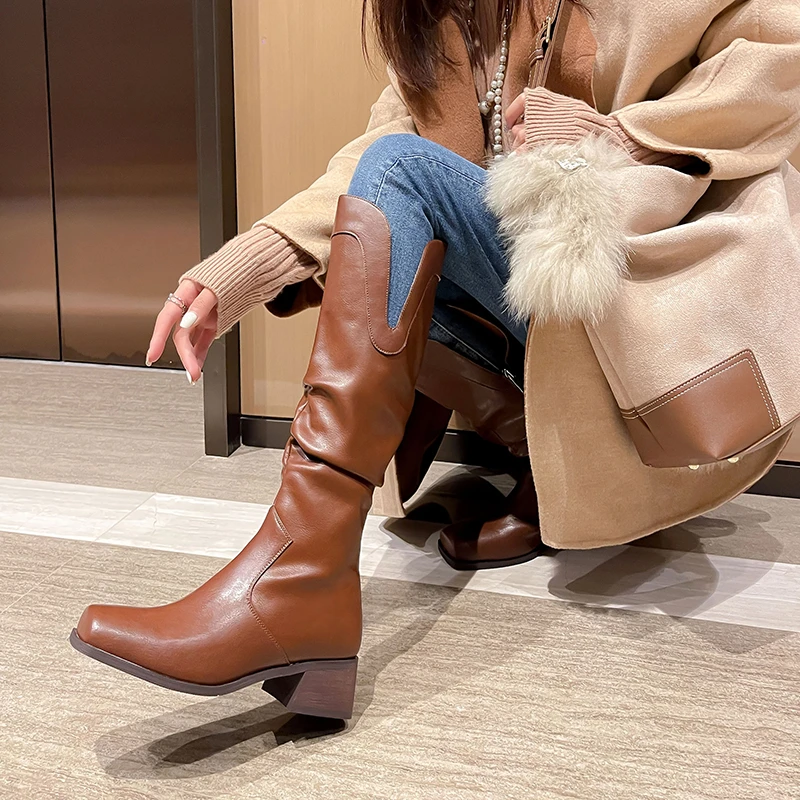 1059/韩里韩气长靴堆堆靴