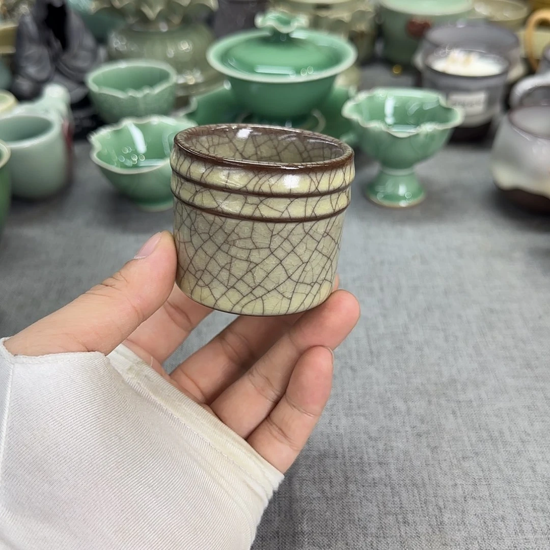 【茶器黄先生】传世哥窑手工杯