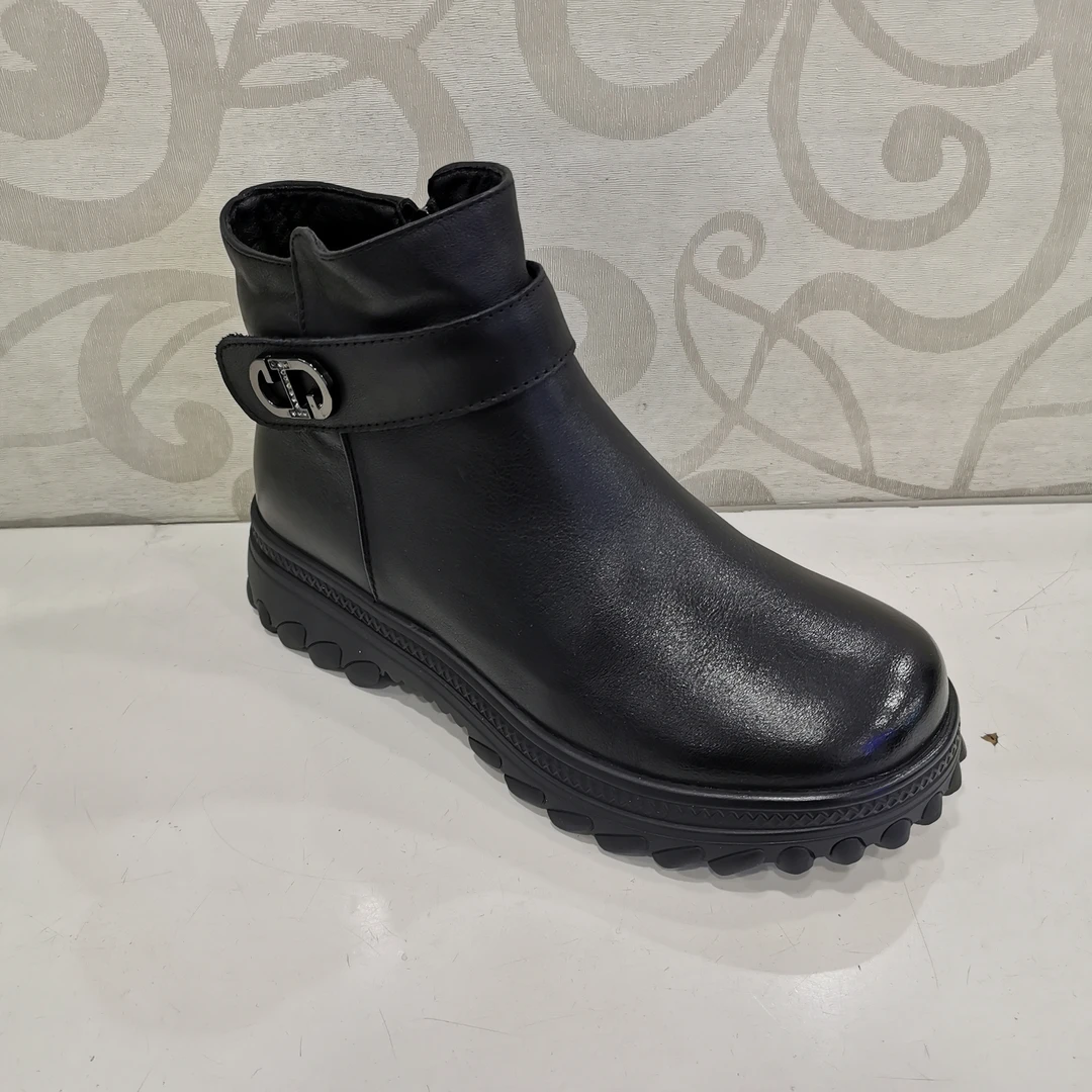 倬立 冬新真皮真毛雪地靴加厚保暖防滑舒适短靴