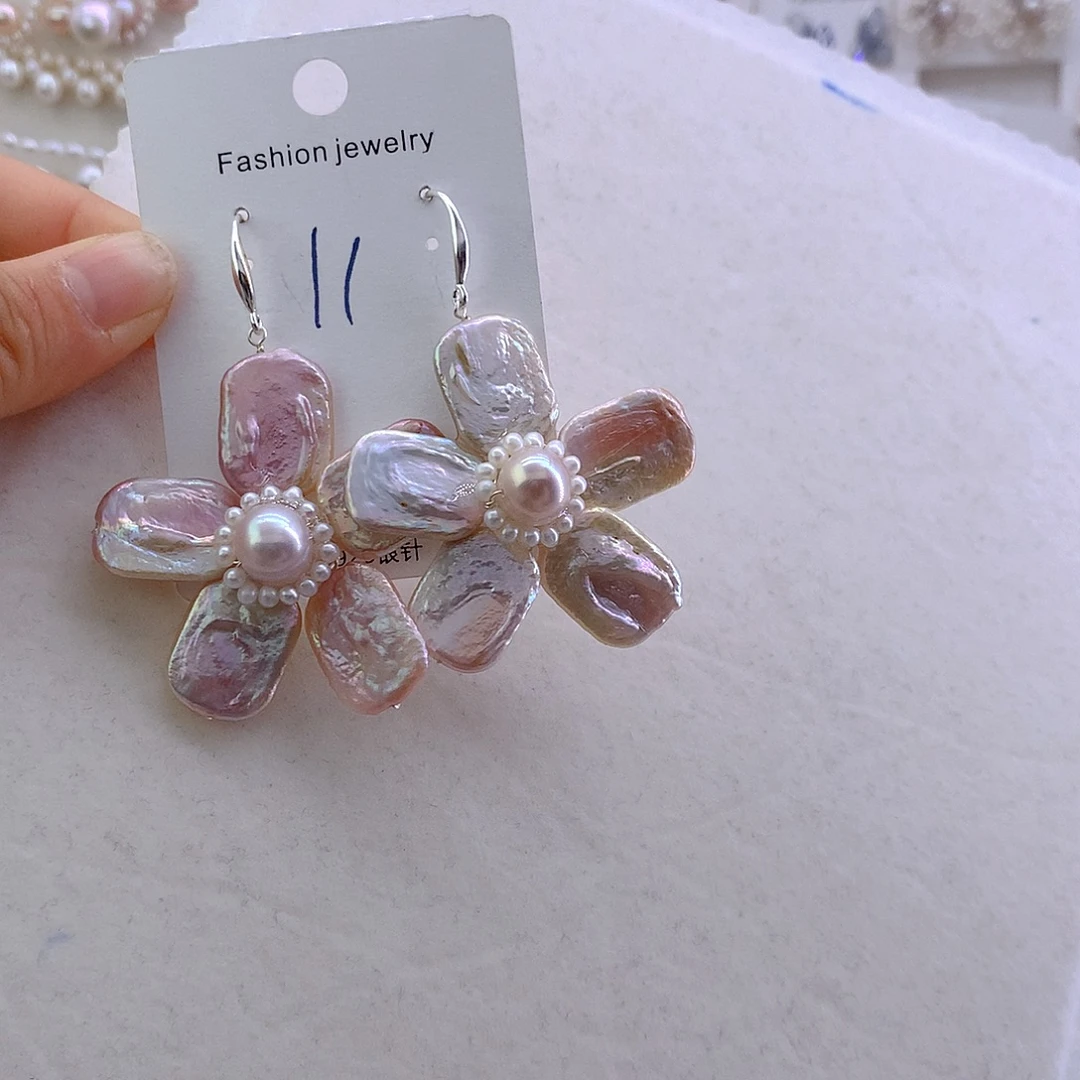 未镶嵌耳环淡水珍珠