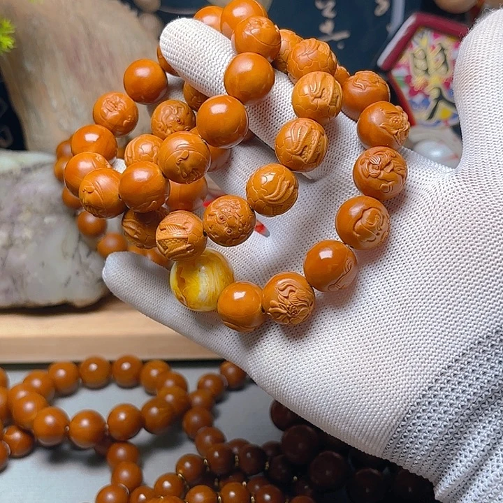 橄榄核手串/手链1.6铁核浮雕精品