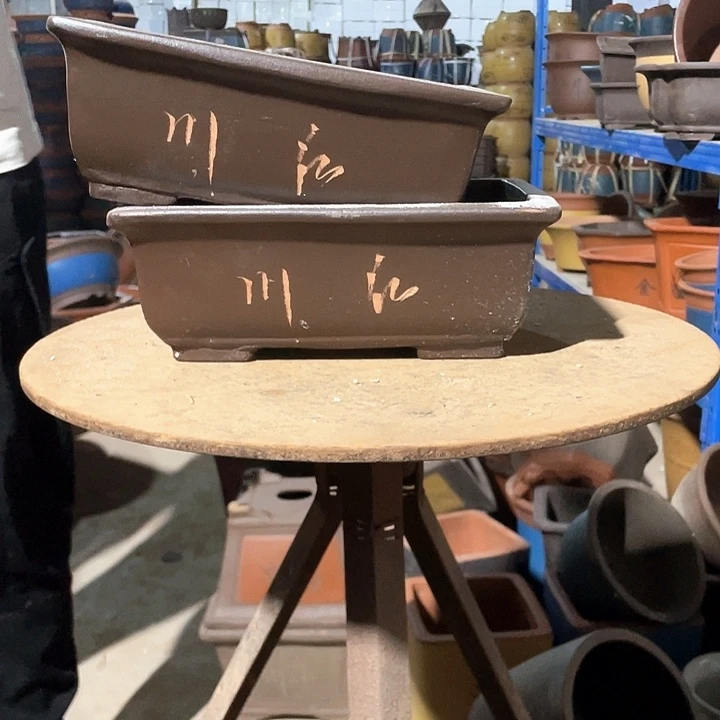 26-26棕色马槽花盆花盆