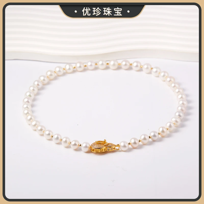 优珍【静安】设计款珍珠项链9-10mm DYR140 【天然珠宝多样性发货】