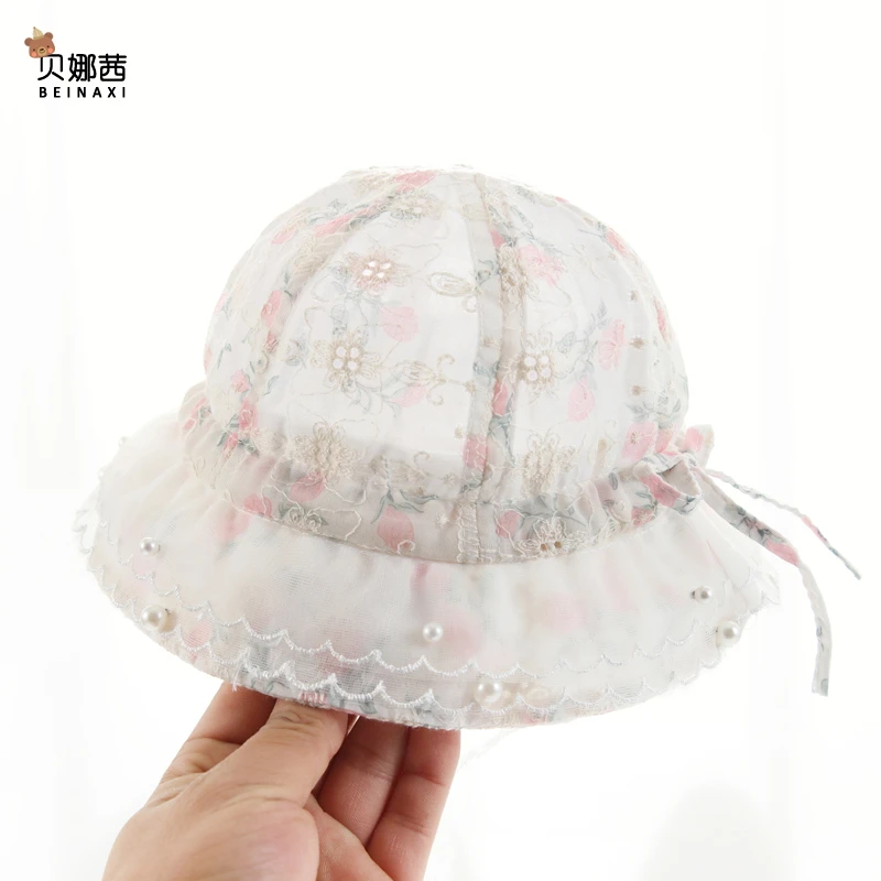 Beinaqian/贝娜茜婴儿帽子春秋季薄款宝宝女公主遮阳帽婴幼儿夏季