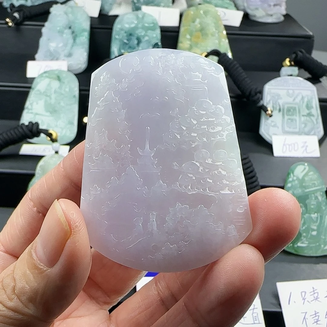 翡翠颈饰未镶嵌3**?天然翡翠A货