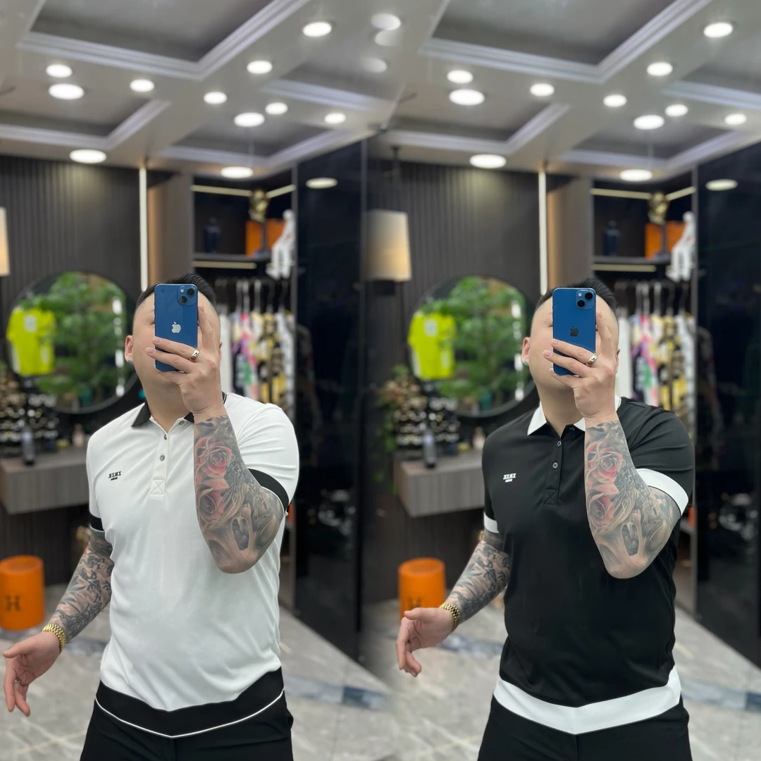 SH轻奢时尚高端男士雅痞商务提花休闲Polo衫5061