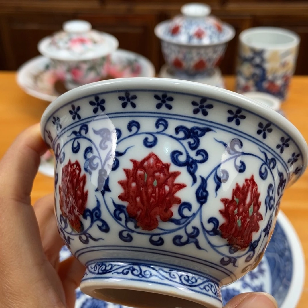 手绘现代茶具非古董
