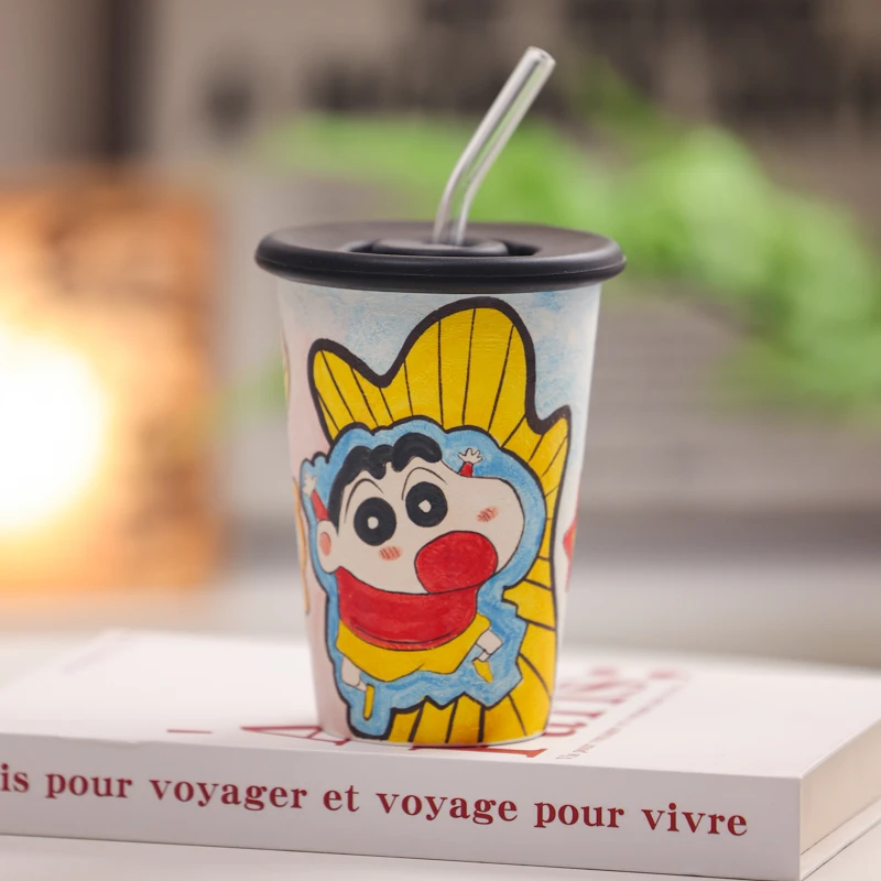 景德镇陶瓷手绘吸管杯