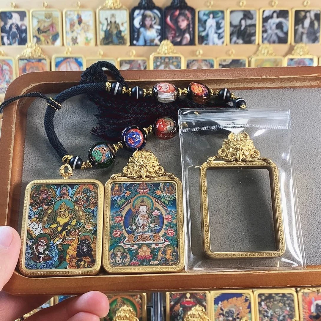 吊坠虚空藏五路财神唐卡