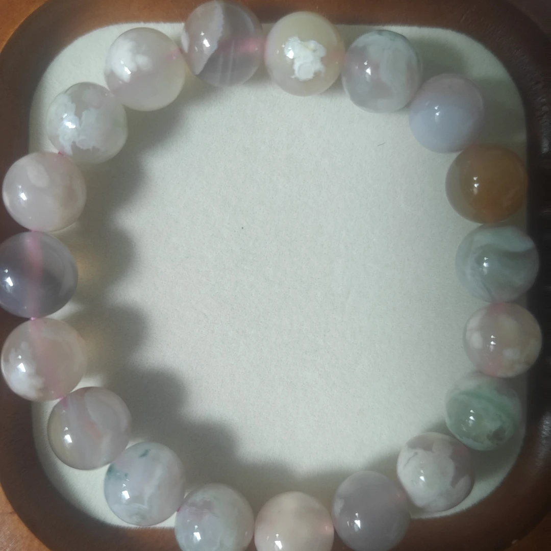 天然樱花玛瑙手串