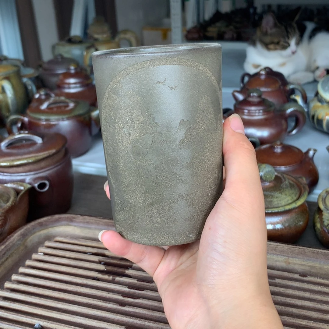 茶壶紫砂纯自然柴烧