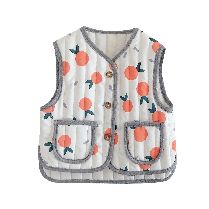 婴儿马甲春款夹棉加厚新生儿衣服男女宝宝保暖背心外穿洋气