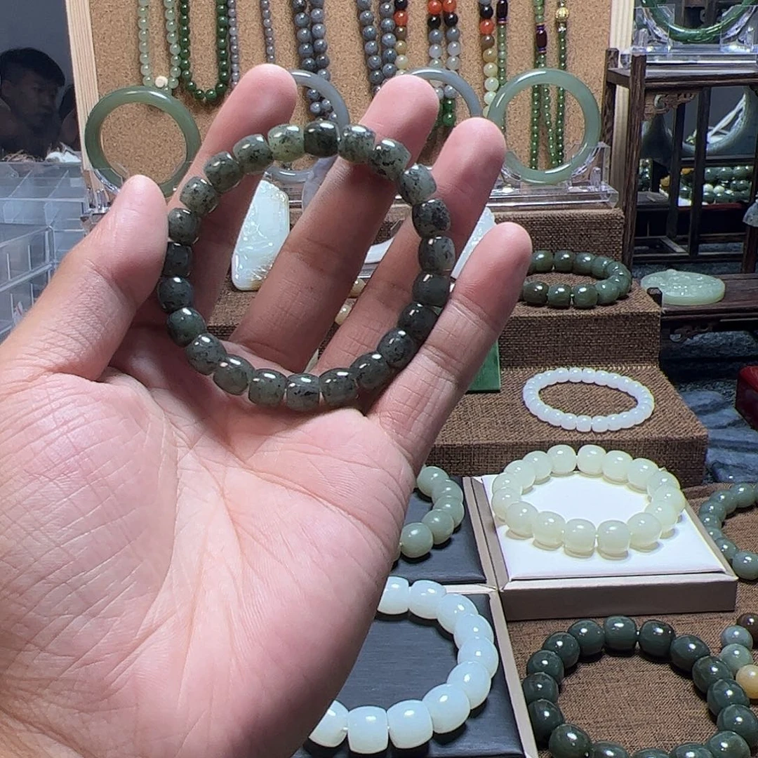 手链未镶嵌和田玉（糖玉）