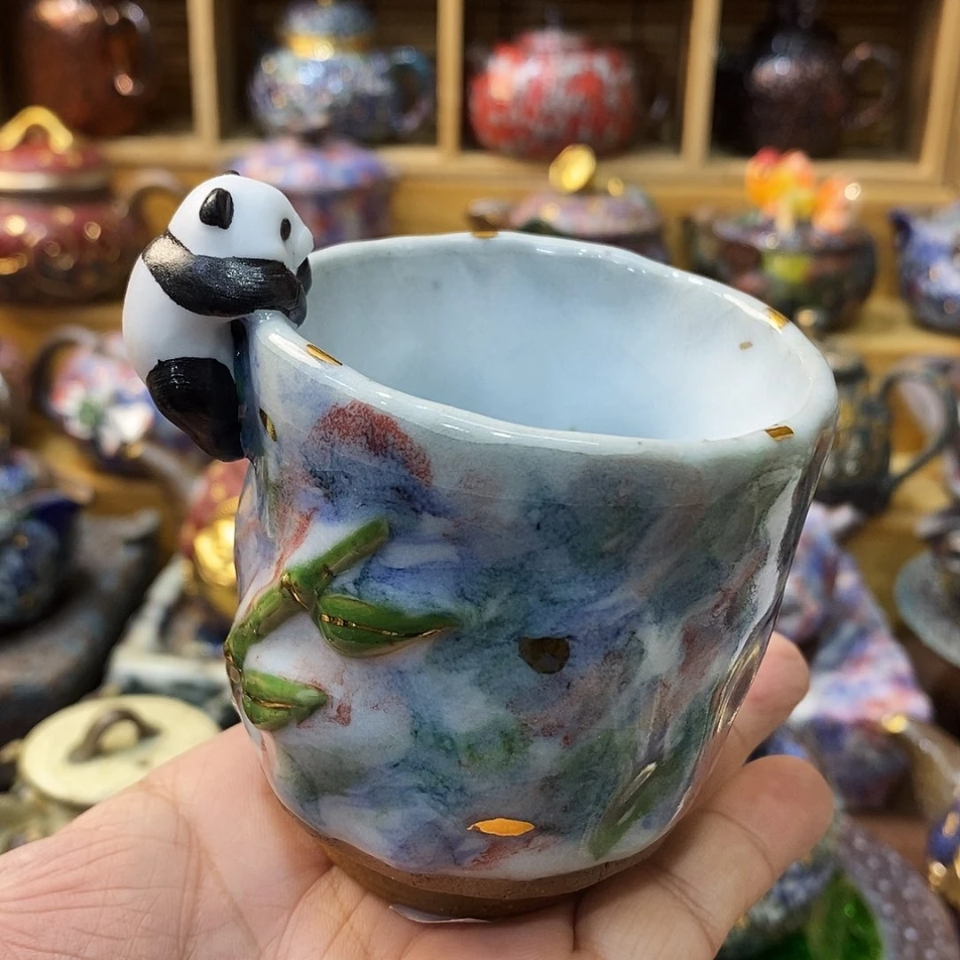 粗陶志野柴烧茶器