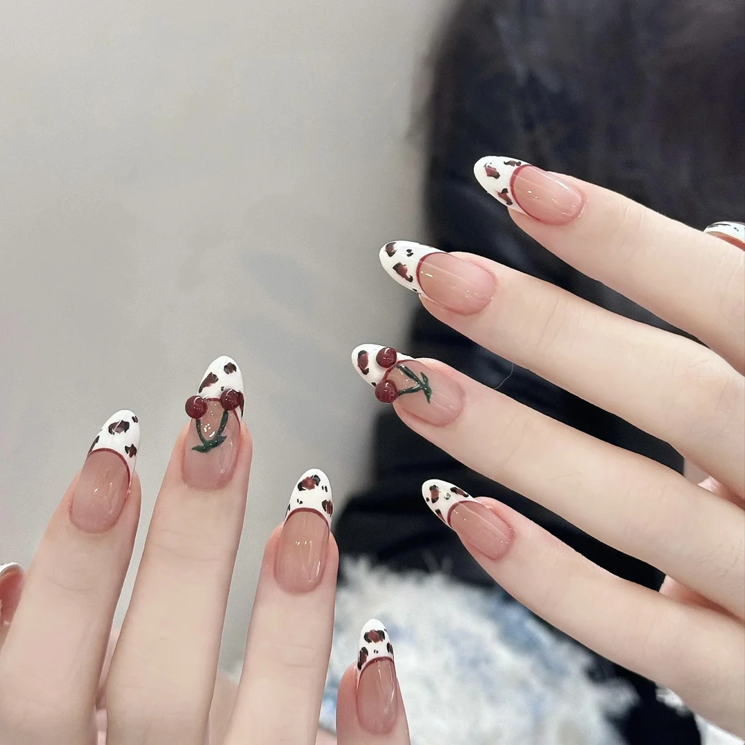 （预）樱桃辣妹纯欲显白手工穿戴甲2025火爆美甲纯手工穿戴甲A66